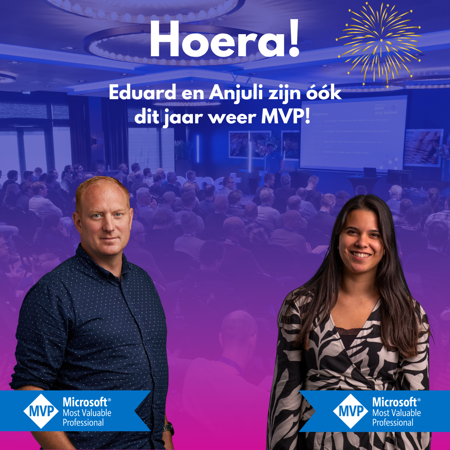 Eduard en Anjuli mogen zich dit jaar weer bekronen tot Microsoft MVP